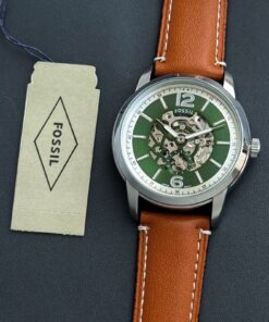 Fossil Heritage Automatic Brown Leather Watch (GREEN) (2025)
