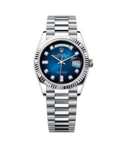 ROLEX OYSTER PERPETUAL DAY DATE (BLUE/SILVER) PREMIUM WRIST WATCH