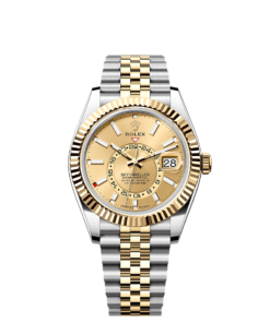 ROLEX SKY-DWELLER 42MM OYSTERSTEEL (YELLOW/GOLD) WATCH