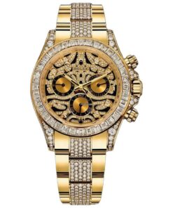 Rolex Daytona Tiger Gold Diamond Metal Watch