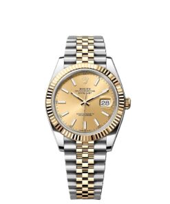 Rolex Datejust Gold Silver Gold Dial Metal Watch
