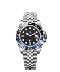 GMT-Master II blue and black Cerachrom bezel black dial Jubilee bracelet.